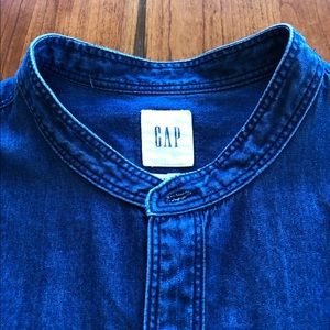 GAP: Band Collar Casual Button Down